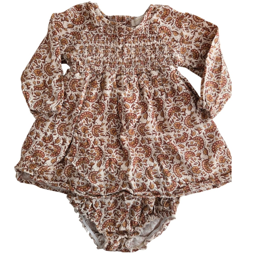 Chelsea‎ & Violet Baby Girls 18M Floral Smocked Dress and Diaper Cover Set Boho